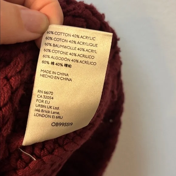 Free People Deep Red Mockneck Sweater - Picture 7 of 8